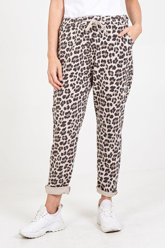 Pocket Leopard Print Lounge Pants